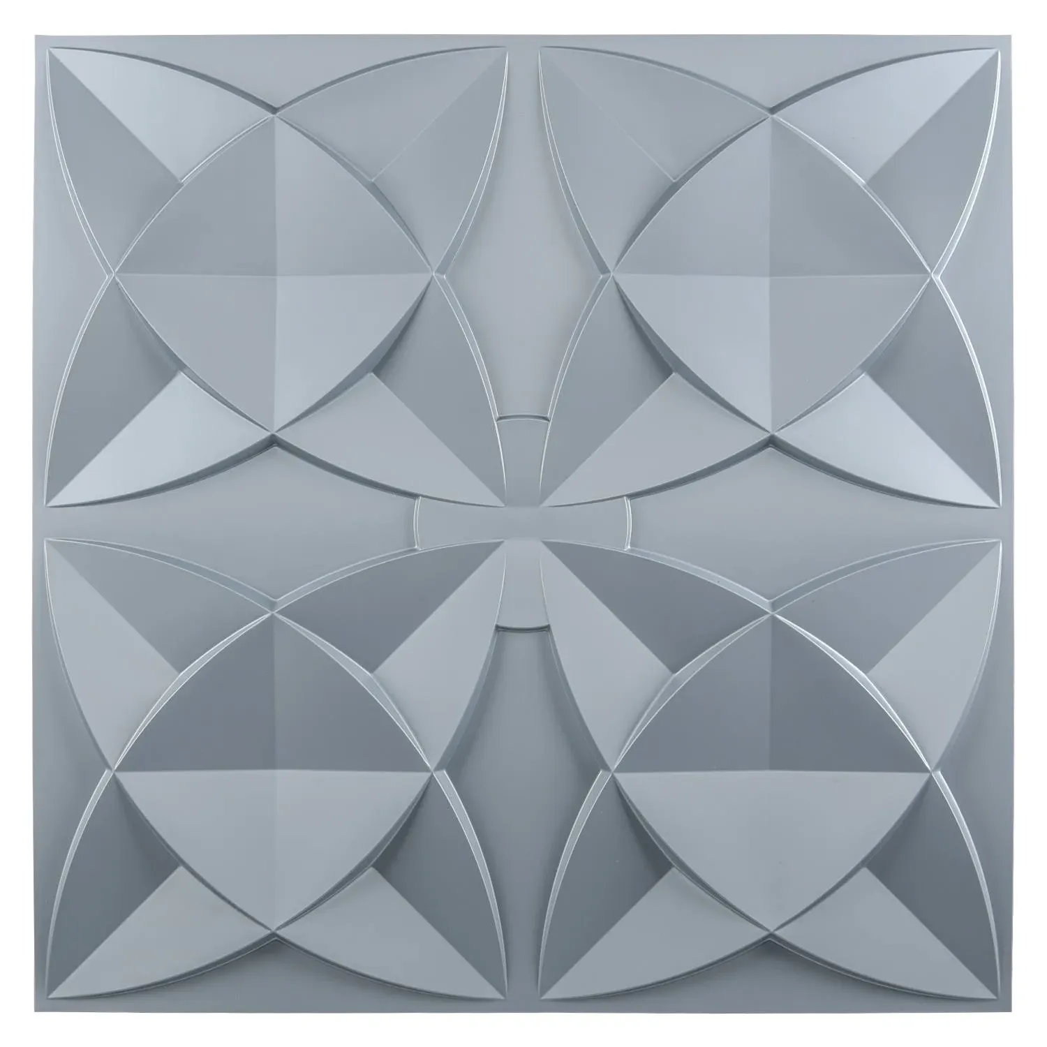 Art3d 2x2 PVC Decorative Suspended Ceiling Tile, Glue-up Ceiling Panel Classic Floral (Pack of 12) Grey, Gray