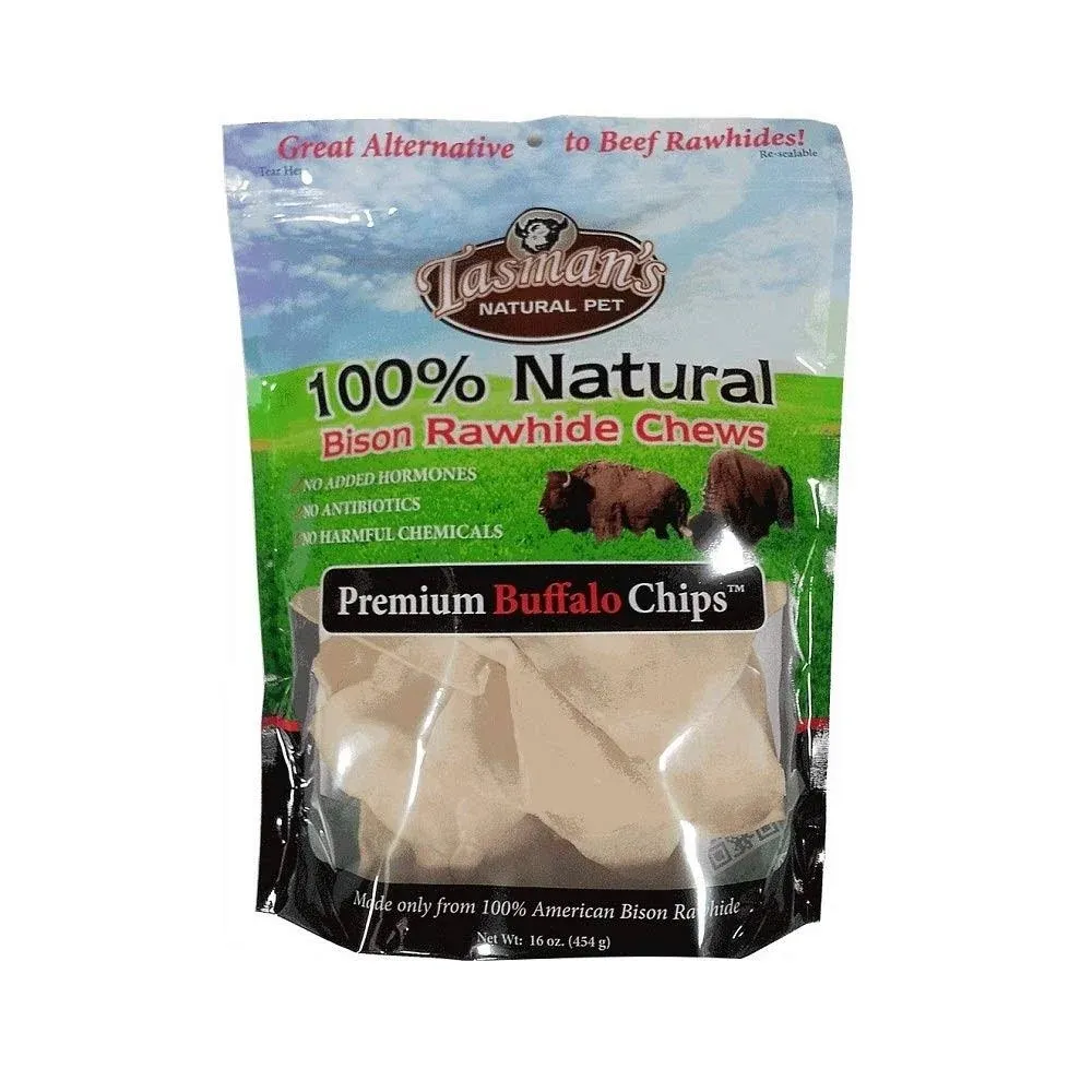 Tasman's Natural Pet All-Natural Buffalo Rawhide Chips - 1 Pound