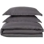 Brooklyn Loom Linen Duvet Set - Charcoal - Full/Queen