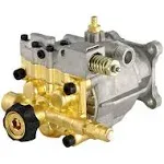 SurmountWay 3/4" Shaft Horizontal Pressure Washer Pump, 3400 PSI,2.6 GPM Brass Power Washer Pump Replacement for Honda, Simpson, Ryobi,Craftsman and more