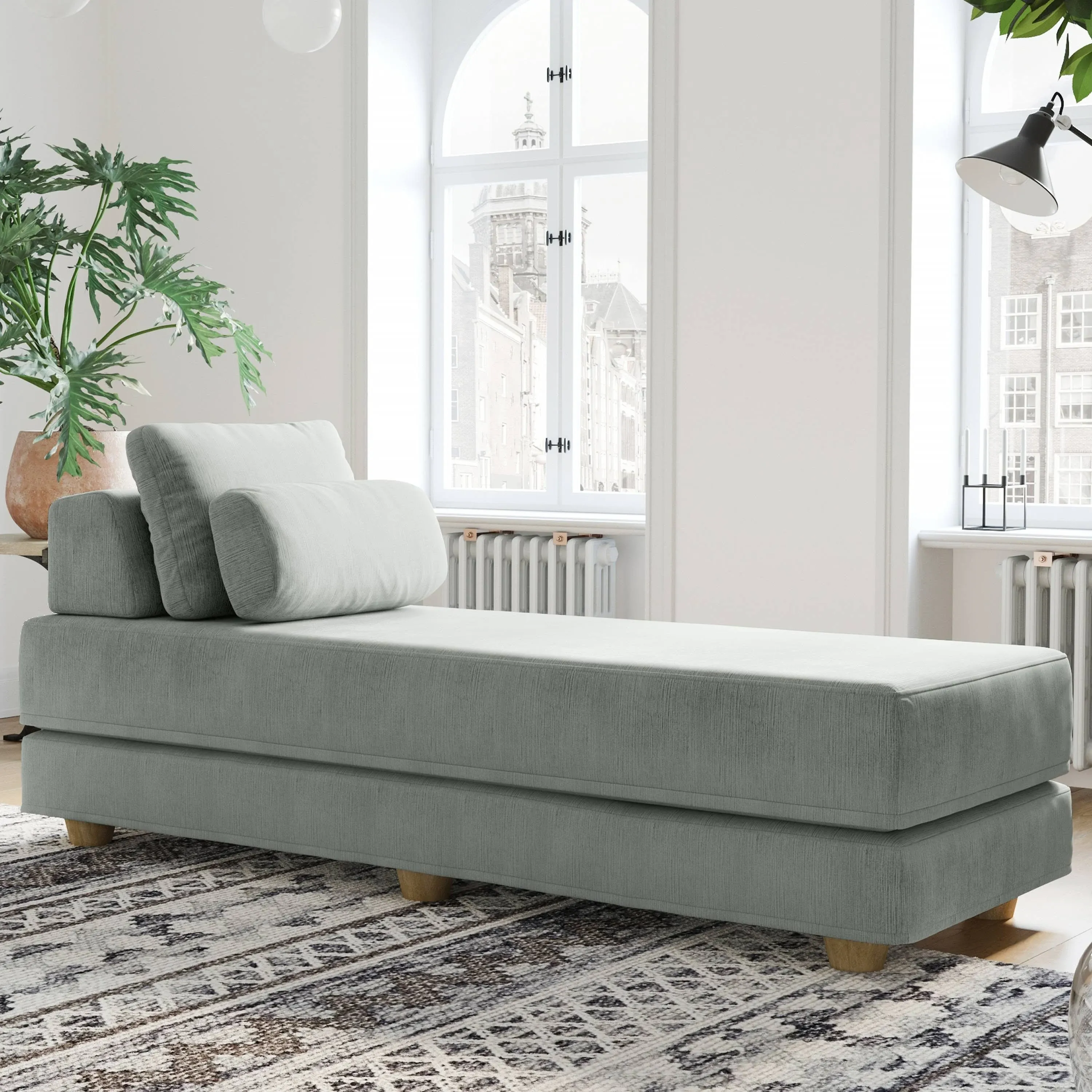 Jaxx Balshan Chaise Lounge Daybed, Ice