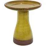 Sunnydaze Duo-Tone Ceramic Bird Bath - Yellow