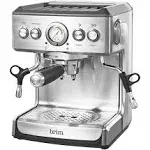 Brim 19 Bar Espresso Maker Machine Model TSK-1859B Silver