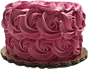 Fake Cupcakes & Cake – Artificial Cakes for Display – Faux Cake Decorations for Home & Kitchen - Pink Fucshia Cake