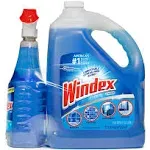 Windex Original Glass Cleaner (128 oz. refill + 32 oz. trigger)