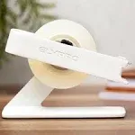 ELYPRO Modern Tape Dispenser for Office Desk - Elegant and Minimalist Design, Heavy Metal Made, Space-Saving, Perfect for Office & Home Use or as a Stylish Gift - Bonus Tape Roll Included (Black)