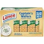 Lance Captain's Wafers Sandwich Crackers, Cream Cheese & Chives, Value Pack - 20 pack, 1.3 oz packs