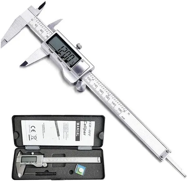 Digital Caliper, Caliper Measuring Tool with Stainless Steel, Electronic Microme