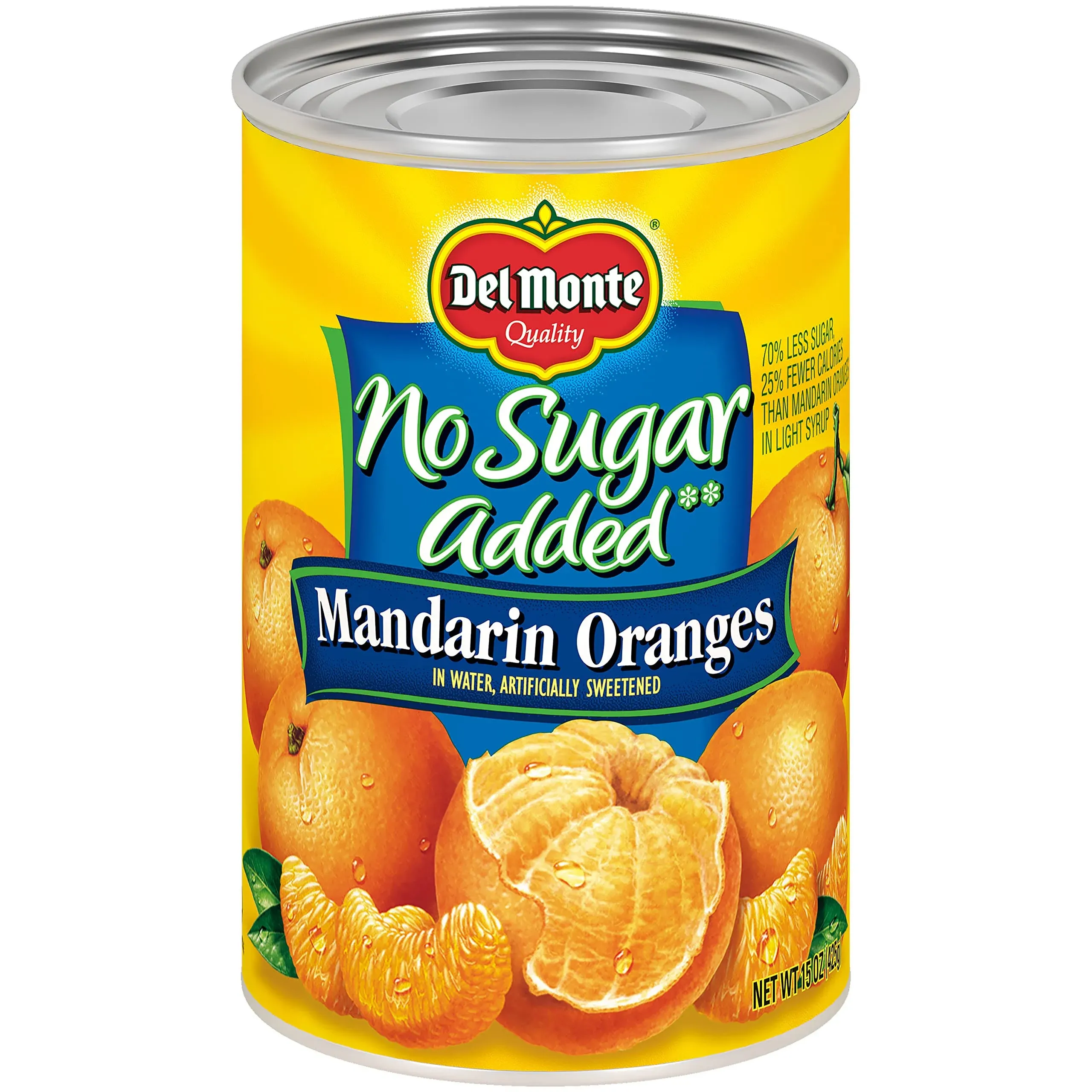 Del Monte Mandarin Oranges, No Sugar Added - 15 oz