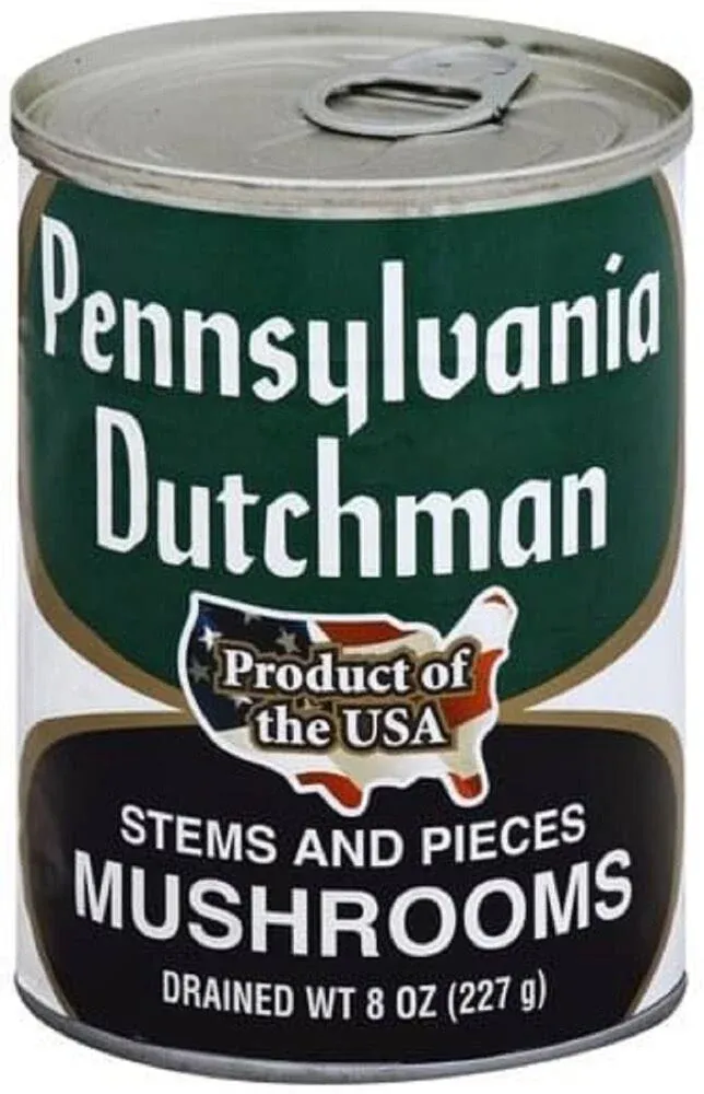 Pennsylvania Dutchman Mushrooms, Pieces & Stems - 8 oz