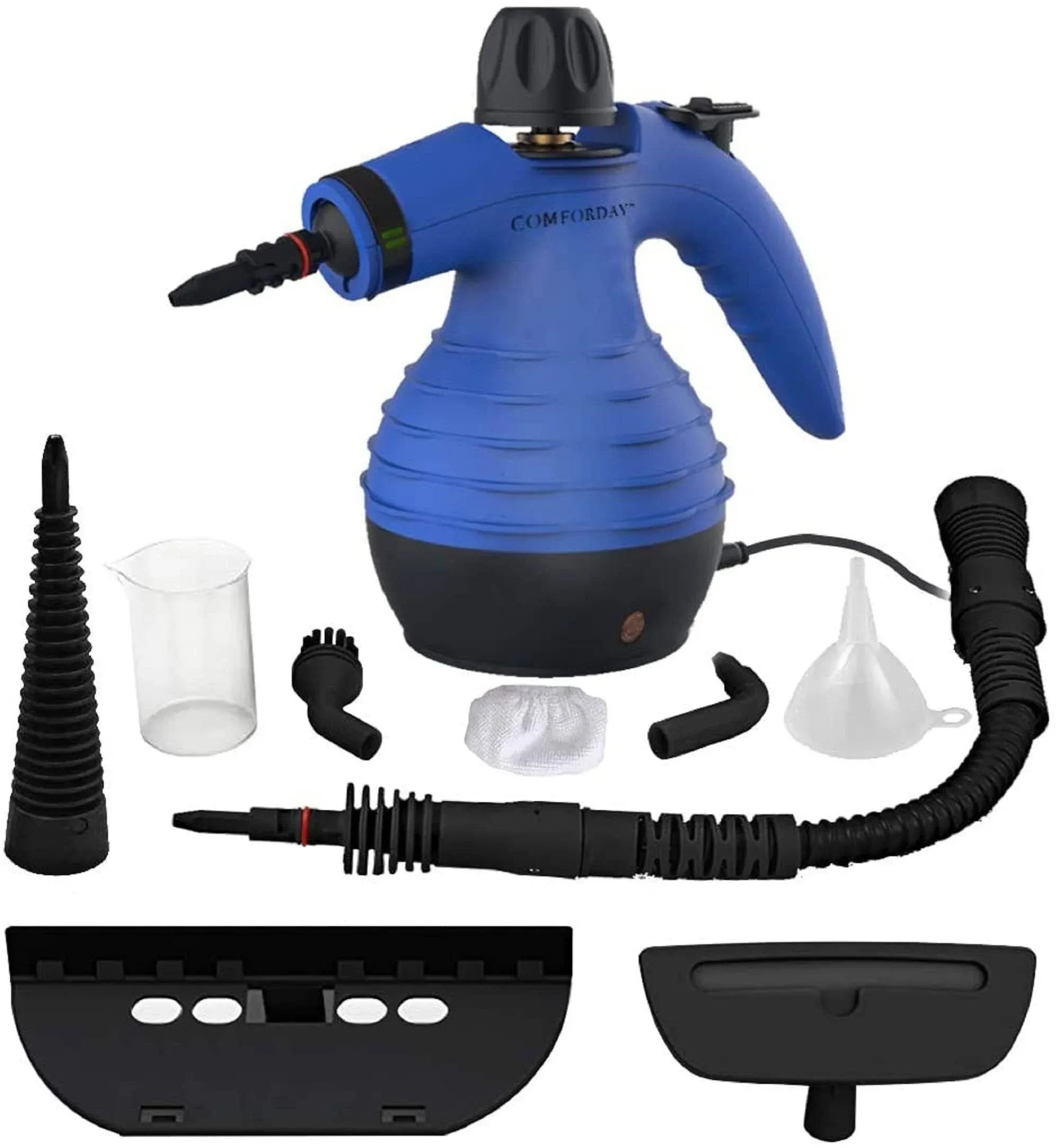 Comforday Multi-Purpose Steam Cleaner, High Pressure Chemical Free Steamer with 9-Piece Accessories, Perfect for Stain Removal, Carpet, Curtains, Car