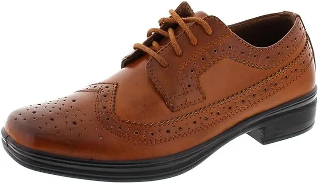 Deer Stags Boy's Ace Formal Dress Shoes Wingtip Brogue Oxford for Church, School Uniform, Graduation/Luggage