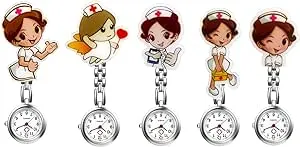 Avaner Women's Cute Cartoon Design Clip-On Fob Watches