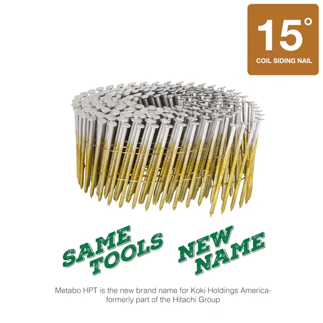 Metabo - 13352HPT - HPT 2-1/4 in. Angled Coil Siding Nails 16 Deg. Ring Shank - 900/Pack