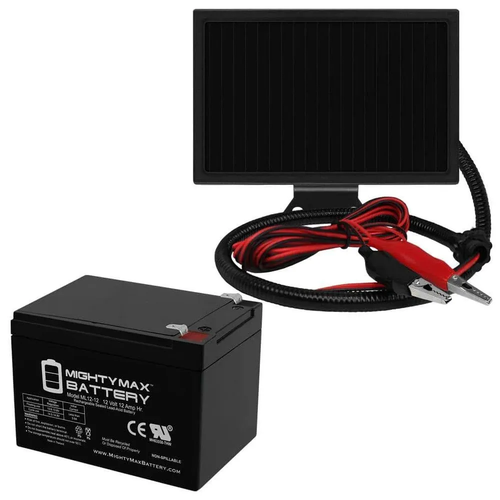 12V 12AH Battery for Pride Mobility SC52 Sonic With 12V Solar Panel