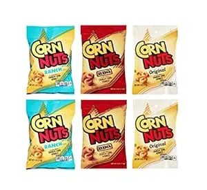 Corn Nuts Classic Flavors 4oz Size - 2 of Each Original, BBQ and Ranch (Pack of 6)