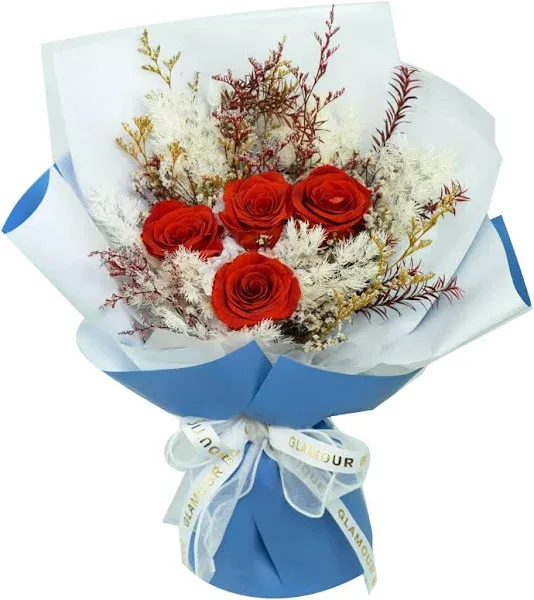 Everlasting Elegance Flowers Bouquet | Red | Red | Glamour Boutique