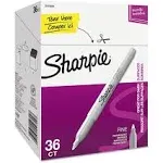 Sharpie Metallic Fine Point Permanent Markers, Bullet Tip, Silver, 36-Pack