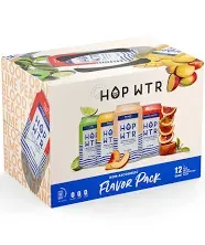 Hop Wtr Sparkling Hop Water, Variety Pack 12 Pack, Sugar Free, Low Carb Non Alcoholic Drinks, NA Beer, Adaptogen Drink, No Calories, Adaptogens & Noot