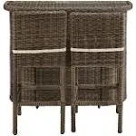 Bradenton Outdoor Brown Wicker 3-Piece Bar Set with Sand Brown 51 &#034;W x 54.13 &#034;D