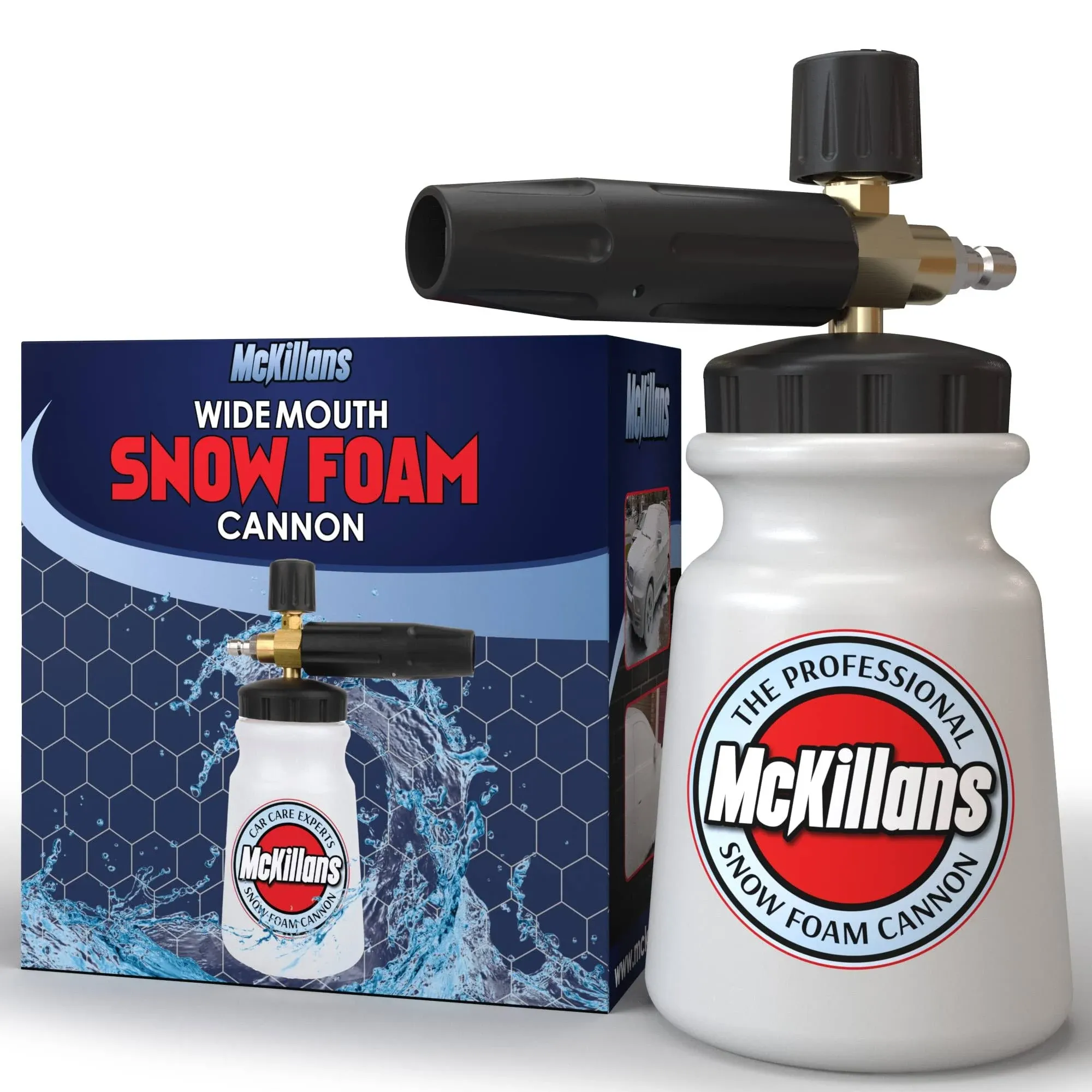 McKillans Pro 1/4&#034; Quick Connect Premium Thick SNOW FOAM CANNON (WIDE MOUTH)