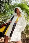 Packable Waterproof Rain Jacket In Painted White