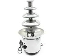 4 Tiers Commercial Stainless Steel Chocolate Fondue Fountain Equipment Machine Cheese Melting Machine Party Wedding 170W