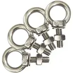 Shoulder Eye Bolt M10 304 Stainless Steel Eye Bolts 3/8&#034;x1.18&#034; Eye Bolts Heav...