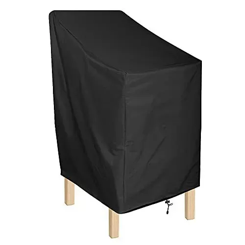 Waterproof Patio Chair Covers Outdoor High Back Stackable Dining Bar Stool Lawn 