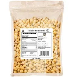 - Blanched/Roast<wbr/>ed Hazelnuts 3 LB |UNSALTED| FILBERTS | NO SKIN | KOSHER | CE...