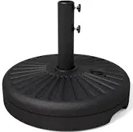 JEAREY Outdoor Umbrella Base Stand, Patio Umbrella Base Water Filled Stand, Patio Outdoor Heavy Duty Umbrella Holder (Black)