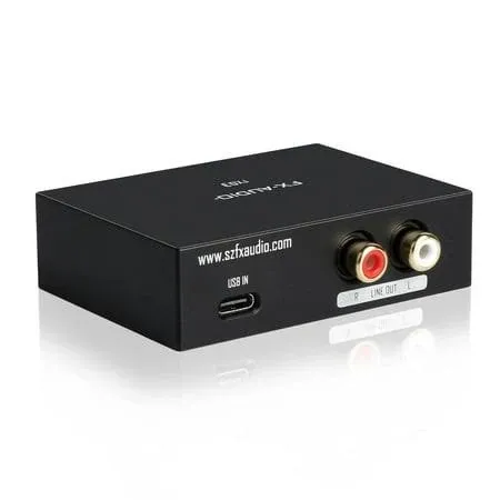 FX-Audio FX03 USB C DAC 384Khz DAC Decorder USB-C to RCA Digital to Analog Audio Converter Support DSD 256 PCM 32Bit for Set-top Box,Mobile Phone,Computer,Game Machine