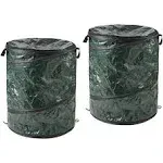 Wakeman 44-Gallon Pop Up Trash Can with Zippered Lid for Camping or Parties