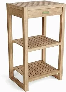 Anderson Teak Patio Lawn Garden Furniture Spa 2-Shelves Table