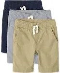 The Children's Place Boys Pull On Jogger Shorts 3-Pack | Size 18 | 100% Cotton