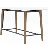 Della Rectangle Bistro Table, 42" x 90", Latte