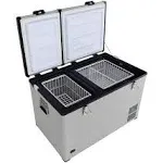 Whynter FM-901DZ 90 Quart Dual Zone Portable Fridge/ Freezer with 12V Option and Wheels