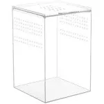 NANEEZOO Magnetic Acrylic Reptile Cage, 6"x6"x9" Tall Enclosure Transparent Reptile Breeding Box Terrarium Tank for Tarantula Scorpion Sling Isopods Invertebrates Insect Mantis