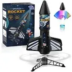 Rocket Launcher for Kids, Self Launching Motorized Air Rocket Toy, Outdoor Toys for Ages 8-12, Model Rockets with Parachute Safely Land, Spaceship Launch up to 200 ft Birthday Gifts for Boys