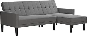 DHP Haven Small Space Reversible Sectional Sofa Futon