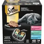 Sheba Perfect Portions Wet Cat Food Cuts in Gravy Gourmet Salmon, Signature Tuna