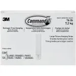 Command Picture Hanging Strips, Value Pack, Large, Removable, 0.75" x 3.65", White, 120 Pairs/Pack