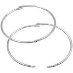 Coideal 3 Inch Extra Large Metal Book Rings - Loose Leaf Binder Rings, Easy to Open and Close, 20 Pack Jumbo Silver Circular Shower Curtain Ring Loops for Drape, Bathroom, Home Decor (76 mm)