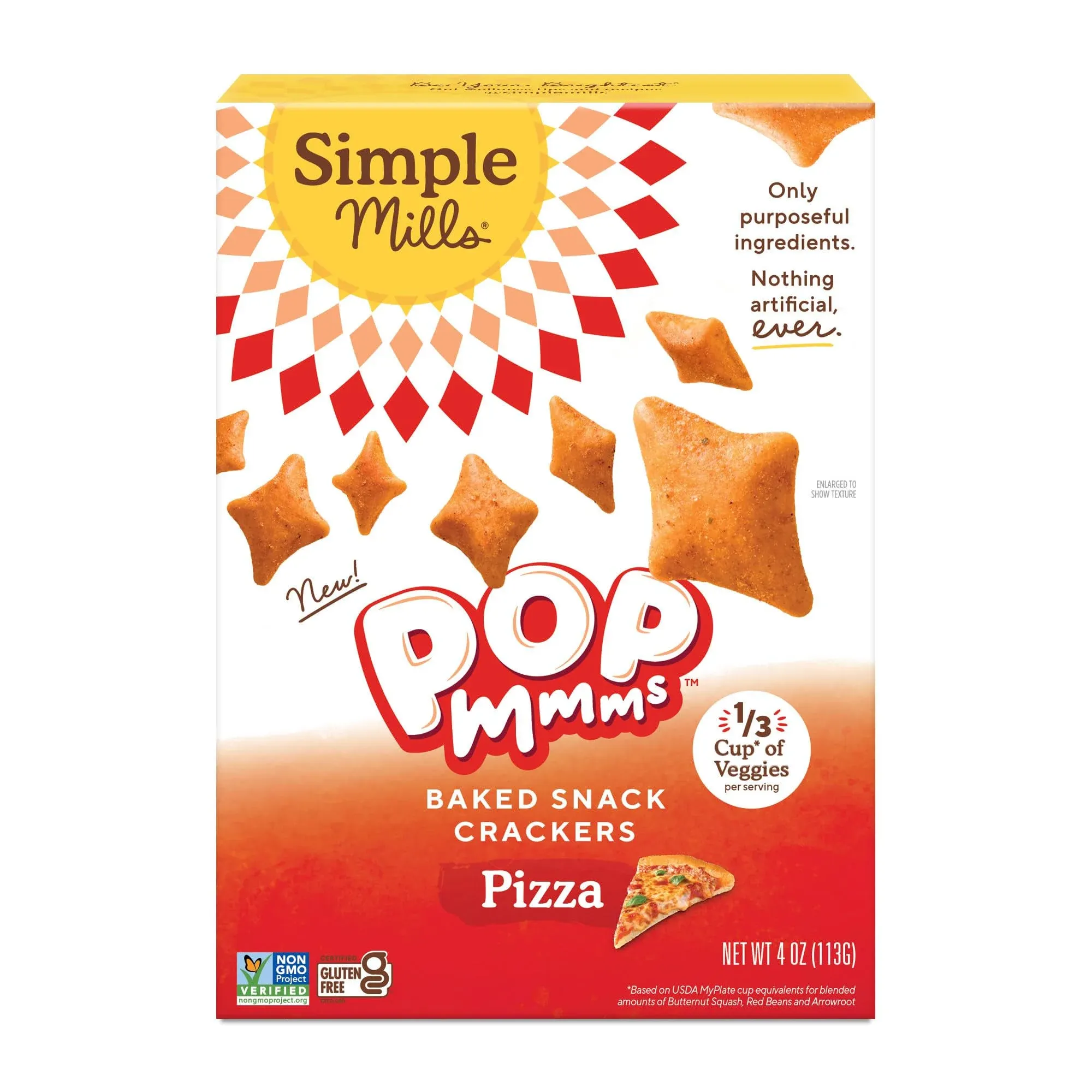 Simple Mills Pop Mmms Pizza Baked Snack Crackers