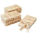 Juvale 100-Pack Large 4 Inch Wooden Clothespins - Heavy Duty Outdoor Clothes Clips for Hanging Clothes, Art, Crafts, Photo Displays