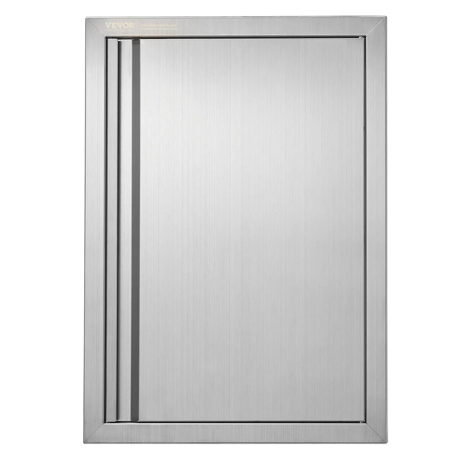 VEVOR 17 in. W x 24 in. H Single Outdoor Kitchen Door BBQ Access Door Stainless Steel Flush Mount Door Wall Vertical Door