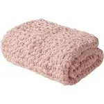 Madison Park Chenille Chunky Knit Throw - Blush