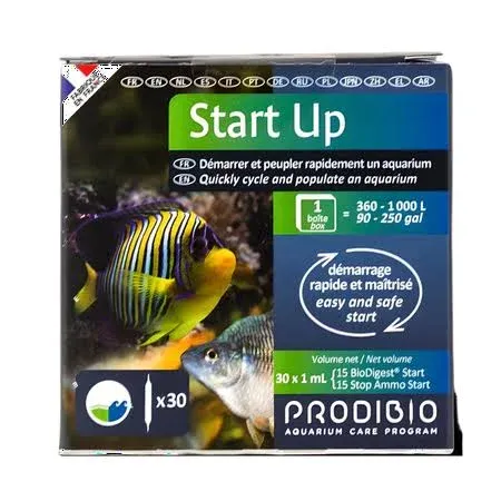 Prodibio Start Up, Bacteria Starter Kit, Fresh and Saltwater, 30/1 ml Vials, 30 ...