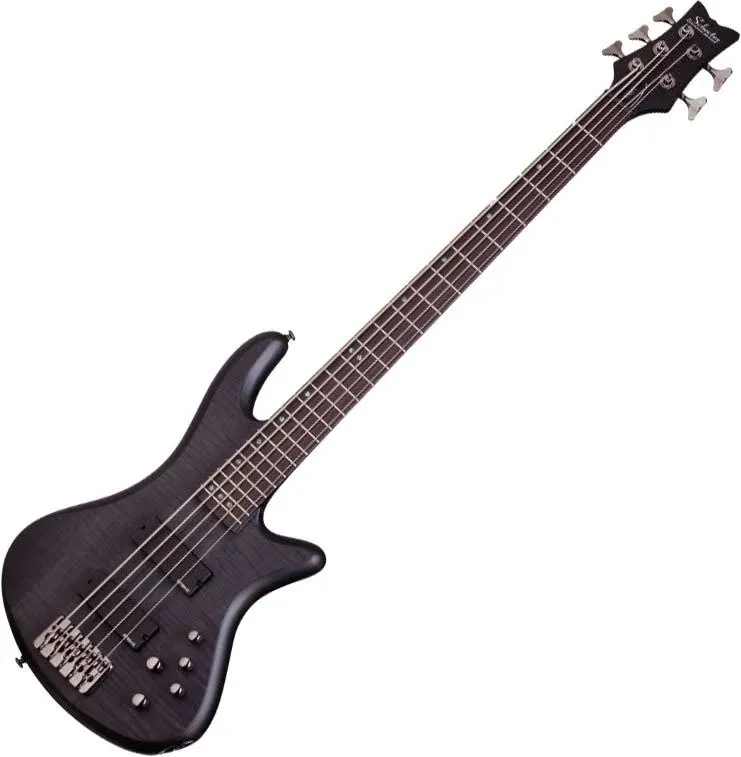 Schecter Stiletto Studio-5 Active 5-String Bass See-Thru Black Satin | Reverb