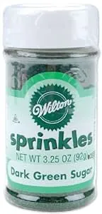 Wilton Sprinkles Dark Green Sanding Sugar Cake Cupcake Decorations 3.25 oz x 2